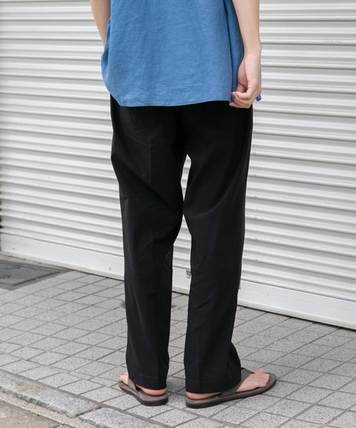 FORK&SPOON（フォークアンドスプーン）の「FORK&SPOON　idealstretchリネンブレンドパンツ（その他パンツ・メンズ・ブルー系その他/ブラック/オリーブ・4/5）」の7枚目の写真