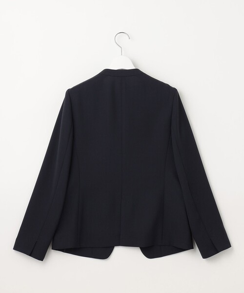 23区 S(ニジュウサンクチイサイサイズ)の「【セットアップ対応/洗える】ドライツイル ノーカラー ジャケット(ノーカラージャケット・レディース・ベージュ系/ネイビー系・30/32/34)」の12枚目の写真