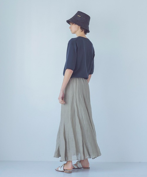 DRESSLAVE（ドレスレイブ）の「basic crew neck knit pull(ベーシッククルーネックニットプルオーバー)（ニット/セーター・レディース・チャコールグレー/レッド・38）」の8枚目の写真