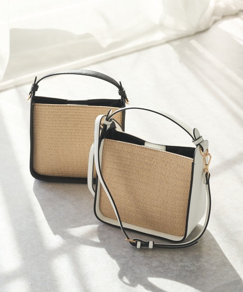 un dix cors（アンディコール）の「レザーハンドルコンビバッグ（ショルダーバッグ・レディース・ブラック/ホワイト・FREE）」の22枚目の写真