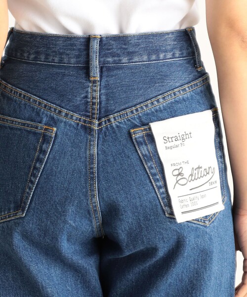 EDITION（エディション）の「エッセンシャルデニム ストレートパンツ（デニムパンツ・レディース・ブルー/ネイビー/ライトブルー・38/36/34）」の10枚目の写真