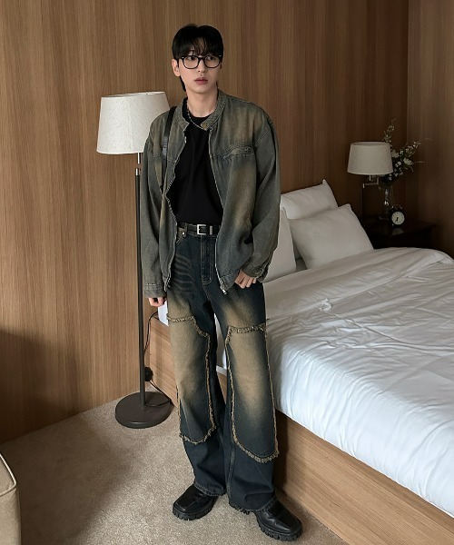 ASCLO（エジュクロ）の「ASCLO Vintage Double Walk Denim Pants（デニムパンツ・メンズ・ダークブルー・LARGE/MEDIUM/SMALL）」の3枚目の写真