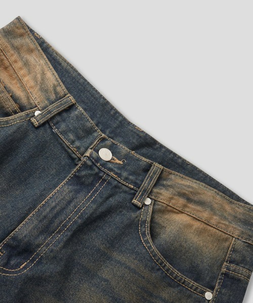 ASCLO（エジュクロ）の「ASCLO Vintage Double Walk Denim Pants（デニムパンツ・メンズ・ダークブルー・LARGE/MEDIUM/SMALL）」の15枚目の写真