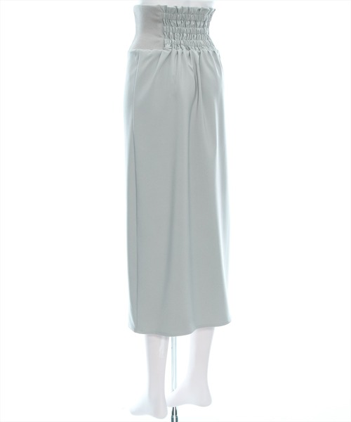 clear（クリア）の「【低身長サイズ有】ウエストリブストレッチＩラインスカート[オフィスカジュアル 骨格ストレート]≪2024AW新作≫（スカート・レディース・アイボリー/ブラック/グリーン系その他・F/XS）」の4枚目の写真