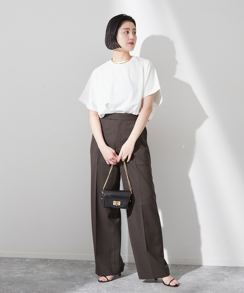 journal standard L'essage(ジャーナルスタンダードレサージュ)の「60/3 ドルマンプルオーバー(Tシャツ/カットソー・レディース・ブラック/ホワイト/ベージュ・FREE)」の8枚目の写真