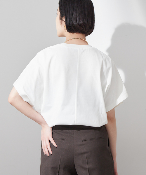 journal standard L'essage(ジャーナルスタンダードレサージュ)の「60/3 ドルマンプルオーバー(Tシャツ/カットソー・レディース・ブラック/ホワイト/ベージュ・FREE)」の12枚目の写真