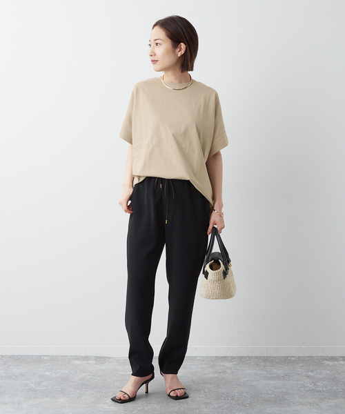 journal standard L'essage(ジャーナルスタンダードレサージュ)の「60/3 ドルマンプルオーバー(Tシャツ/カットソー・レディース・ブラック/ホワイト/ベージュ・FREE)」の13枚目の写真