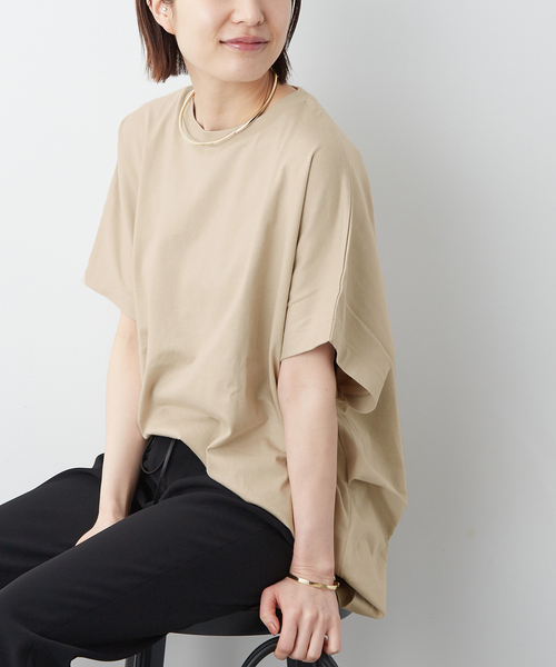 journal standard L'essage(ジャーナルスタンダードレサージュ)の「60/3 ドルマンプルオーバー(Tシャツ/カットソー・レディース・ブラック/ホワイト/ベージュ・FREE)」の18枚目の写真