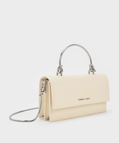 CHARLES & KEITH スカルプチュアルハンドルロングウォレット スカルプチュアハンドルロングウォレット（財布）｜CHARLES & KEITH