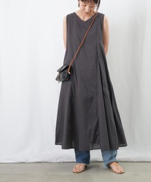 LC/LLL コットンボイル2WAYパネルワンピース
