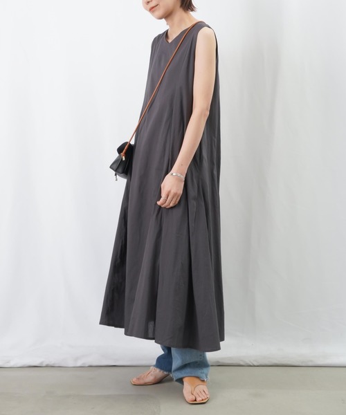 LUCA/LADY LUCK LUCA（ルカ/レディラックルカ）の「LC/LLL コットンボイル2WAYパネルワンピース（ワンピース・レディース・チャコールグレー/グレイッシュベージュ/オレンジ/グリーン・FREE）」の20枚目の写真