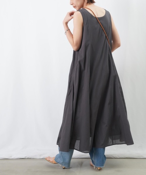 LUCA/LADY LUCK LUCA（ルカ/レディラックルカ）の「LC/LLL コットンボイル2WAYパネルワンピース（ワンピース・レディース・チャコールグレー/グレイッシュベージュ/オレンジ/グリーン・FREE）」の21枚目の写真