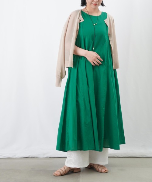 LUCA/LADY LUCK LUCA（ルカ/レディラックルカ）の「LC/LLL コットンボイル2WAYパネルワンピース（ワンピース・レディース・チャコールグレー/グレイッシュベージュ/オレンジ/グリーン・FREE）」の16枚目の写真