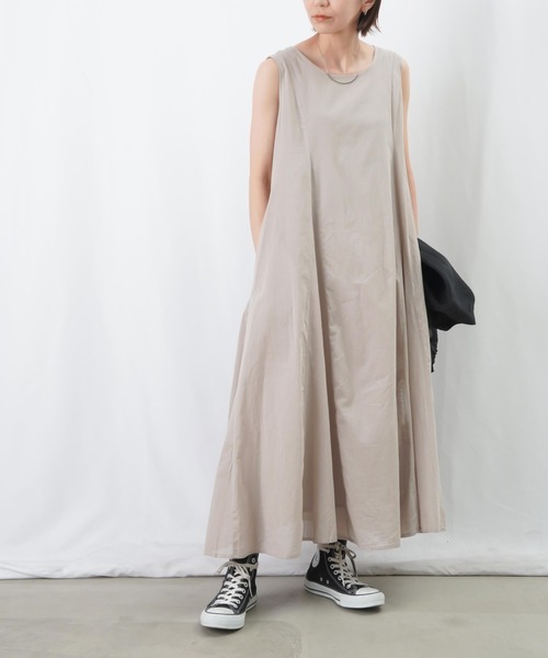 LUCA/LADY LUCK LUCA（ルカ/レディラックルカ）の「LC/LLL コットンボイル2WAYパネルワンピース（ワンピース・レディース・チャコールグレー/グレイッシュベージュ/オレンジ/グリーン・FREE）」の17枚目の写真