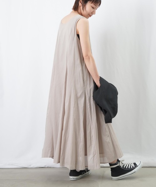 LUCA/LADY LUCK LUCA（ルカ/レディラックルカ）の「LC/LLL コットンボイル2WAYパネルワンピース（ワンピース・レディース・チャコールグレー/グレイッシュベージュ/オレンジ/グリーン・FREE）」の8枚目の写真