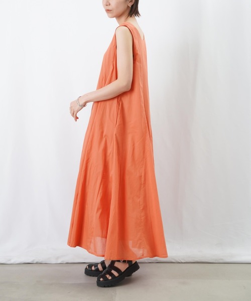 LUCA/LADY LUCK LUCA（ルカ/レディラックルカ）の「LC/LLL コットンボイル2WAYパネルワンピース（ワンピース・レディース・チャコールグレー/グレイッシュベージュ/オレンジ/グリーン・FREE）」の13枚目の写真