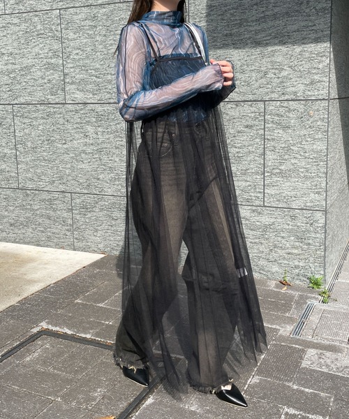 バックリボンチュールワンピース セール】WEGO/バッグリボンチュールワンピース（ワンピース