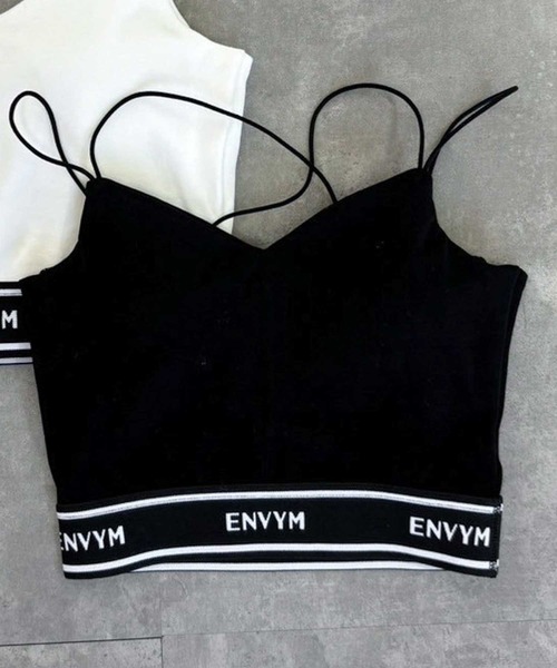 ENVYM（アンビー）の「ナローストラップキャミⅡ（キャミソール・レディース・ホワイト/ブラック・FREE）」の2枚目の写真