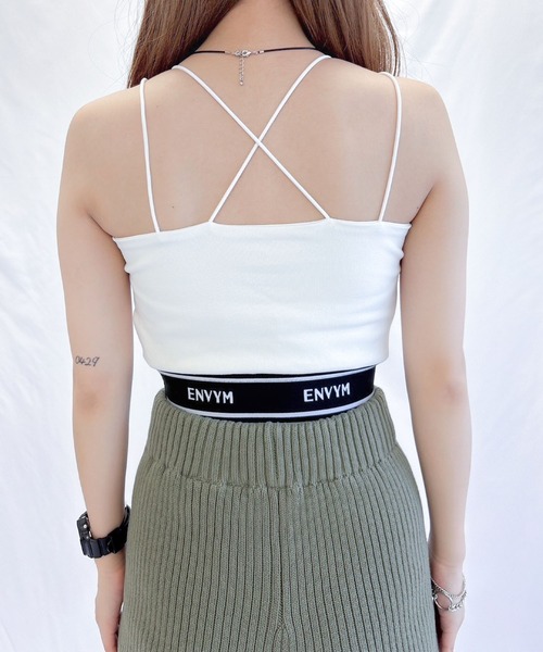 ENVYM（アンビー）の「ナローストラップキャミⅡ（キャミソール・レディース・ホワイト/ブラック・FREE）」の11枚目の写真