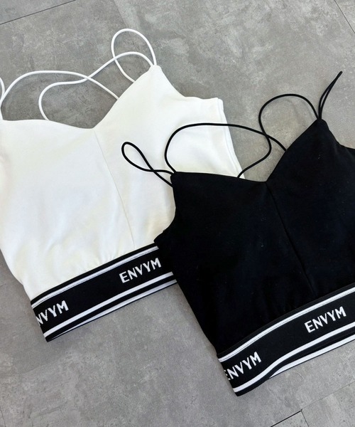 ENVYM（アンビー）の「ナローストラップキャミⅡ（キャミソール・レディース・ホワイト/ブラック・FREE）」の19枚目の写真