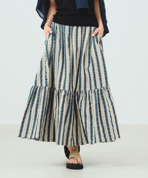 B:MING by BEAMS（ビーミングバイビームス）の「B:MING by BEAMS / ストライプ ティアード スカート（スカート・レディース・ブルー/ブラウン系その他・SMALL/MEDIUM）」の12枚目の写真