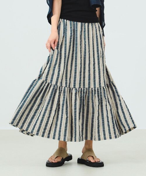 B:MING by BEAMS（ビーミングバイビームス）の「B:MING by BEAMS / ストライプ ティアード スカート（スカート・レディース・ブルー/ブラウン系その他・SMALL/MEDIUM）」の14枚目の写真