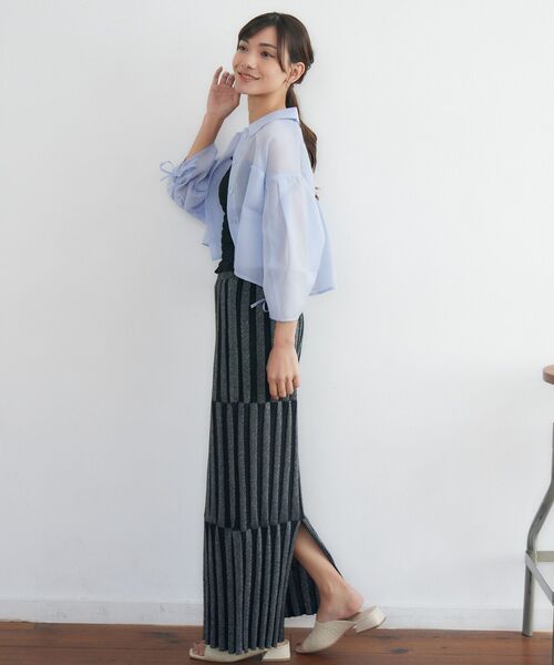 RETRO GIRL（レトロガール）の「Bギャザー袖シャーリングSH（シャツ/ブラウス・レディース・ピンク/ブルー/オフホワイト・FREE）」の22枚目の写真