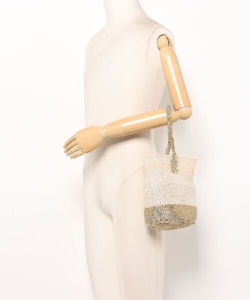 COLLAGE GALLARDAGALANTE(コラージュガリャルダガランテ)の「Africansquare/配色ハンドバッグ(ハンドバッグ・レディース・ゴールド・FREE)」の2枚目の写真