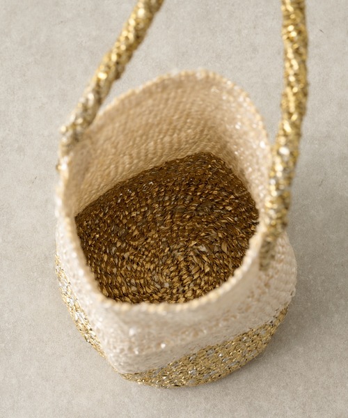 COLLAGE GALLARDAGALANTE(コラージュガリャルダガランテ)の「Africansquare/配色ハンドバッグ(ハンドバッグ・レディース・ゴールド・FREE)」の12枚目の写真