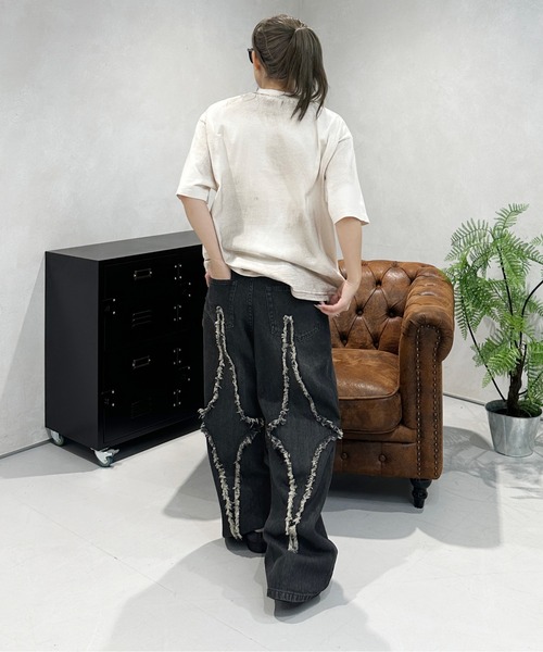 クロスフリンジデニムパンツ HARE｜クロスフリンジデニムパンツ | Rakuten Fashion(楽天