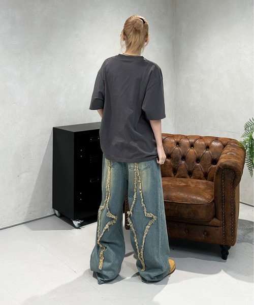 sedacle（セダクル）の「クロスフリンジデニム（デニムパンツ・メンズ・ブラック/インディゴブルー・SMALL/MEDIUM/LARGE）」の14枚目の写真