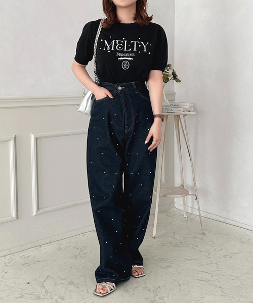 apres jour(アプレジュール)の「ロゴリボンビジュートップス【ZOZOTOWN限定アイテム】(その他トップス・レディース・ブルー/ブラック/ピンク/オフホワイト・X-LARGE/フリー)」の18枚目の写真
