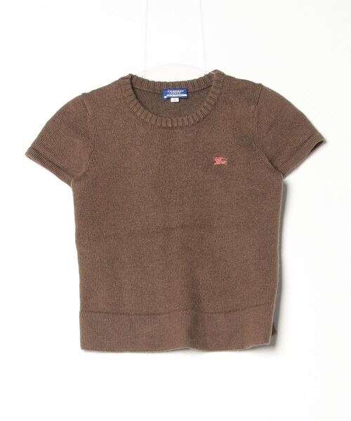 BURBERRY ノバチェック柄 半袖ニットセーター BURBERRY ノバチェック柄 半袖ニットセーター BURBERRY BLUE