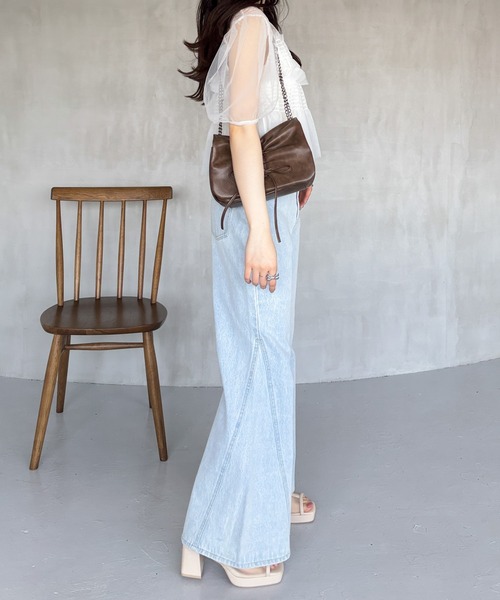 Heather(ヘザー)の「チュールシャーリングショートスリーブプルオーバー 125519(Tシャツ/カットソー・レディース・ブラック/グレー/オフホワイト・FREE)」の16枚目の写真