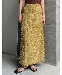 Re:EDIT | [2024 SUMMER PRE ORDER][低身長サイズ有]フリンジジャージタイトスカート(スカート)
