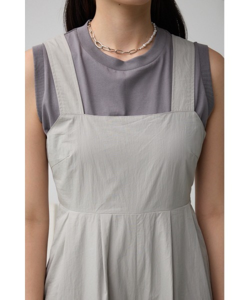 AZUL by moussy（アズールバイマウジー）の「ドロストリングバルーンオールインワン（サロペット/オーバーオール・レディース・ライトグレー/ブラック/ライトベージュ・SMALL/MEDIUM）」の4枚目の写真