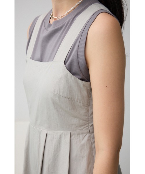 AZUL by moussy（アズールバイマウジー）の「ドロストリングバルーンオールインワン（サロペット/オーバーオール・レディース・ライトグレー/ブラック/ライトベージュ・SMALL/MEDIUM）」の5枚目の写真