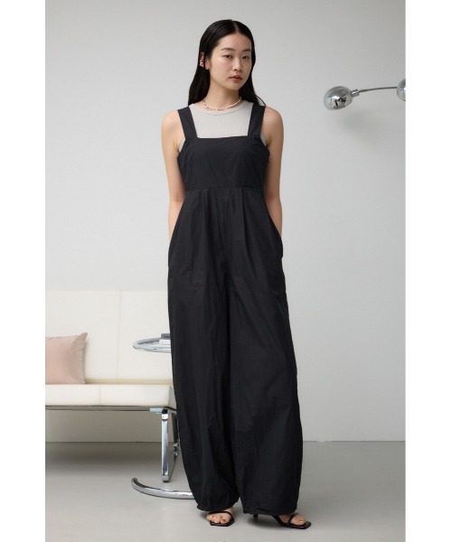 AZUL by moussy（アズールバイマウジー）の「ドロストリングバルーンオールインワン（サロペット/オーバーオール・レディース・ライトグレー/ブラック/ライトベージュ・SMALL/MEDIUM）」の14枚目の写真