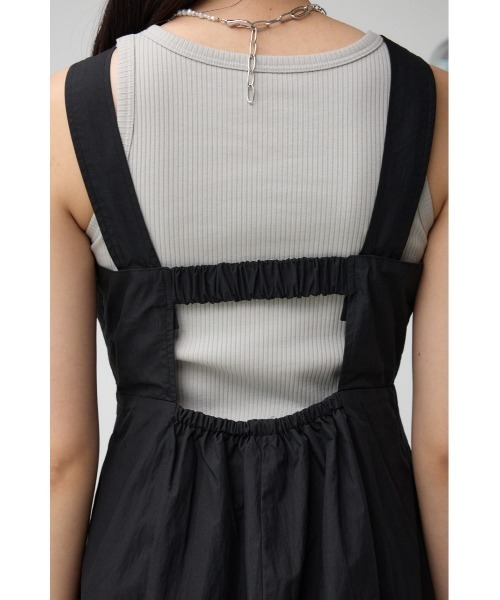 AZUL by moussy（アズールバイマウジー）の「ドロストリングバルーンオールインワン（サロペット/オーバーオール・レディース・ライトグレー/ブラック/ライトベージュ・SMALL/MEDIUM）」の19枚目の写真