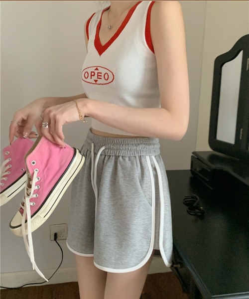 Teem Store(チームストア)の「パイピングショートパンツ(その他パンツ・レディース・ブラック/ホワイト/グレー・M/S/L)」の7枚目の写真