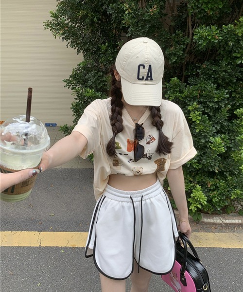 Teem Store(チームストア)の「パイピングショートパンツ(その他パンツ・レディース・ブラック/ホワイト/グレー・M/S/L)」の15枚目の写真