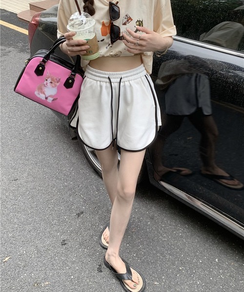 Teem Store(チームストア)の「パイピングショートパンツ(その他パンツ・レディース・ブラック/ホワイト/グレー・M/S/L)」の14枚目の写真