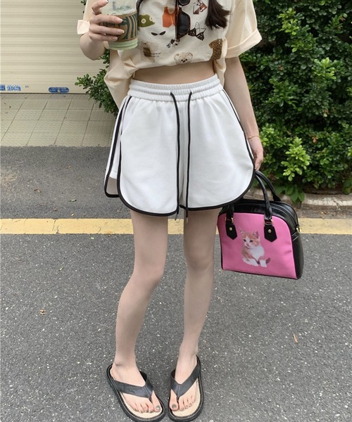 Teem Store(チームストア)の「パイピングショートパンツ(その他パンツ・レディース・ブラック/ホワイト/グレー・M/S/L)」の13枚目の写真