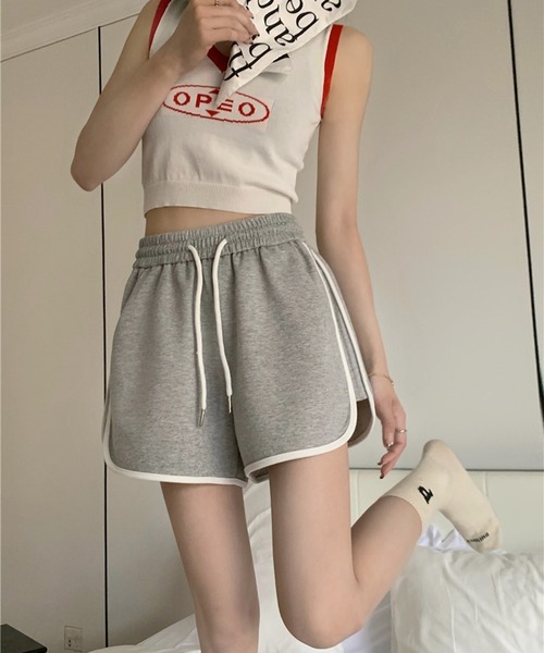 Teem Store(チームストア)の「パイピングショートパンツ(その他パンツ・レディース・ブラック/ホワイト/グレー・M/S/L)」の4枚目の写真