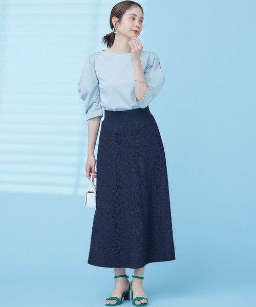 組曲（クミキョク）の「コンビネーションポンチ袖 カットソー（Tシャツ/カットソー・レディース・アイボリー系/スモーキーグリーン系/カーキ系/ブラック系・6/5）」の8枚目の写真