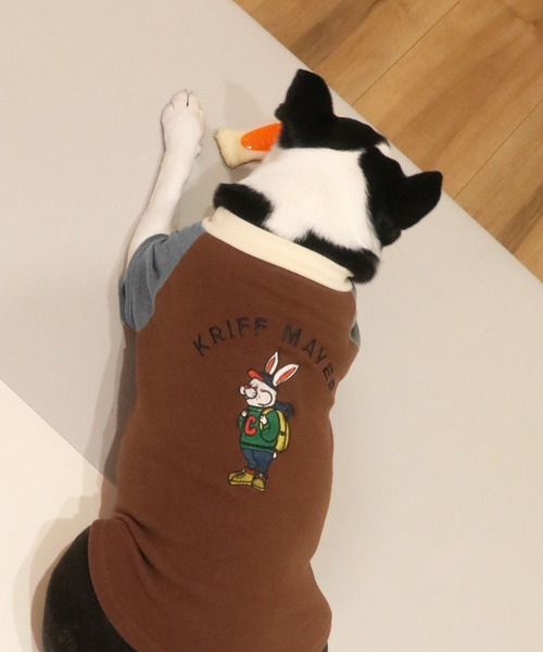 KRIFF MAYER（クリフメイヤー）の「もちのびT(ラビット)（ペットウェア・レディース・ナチュラル/カーキ/ブラック/カラフル/ブラウン/グレー・MEDIUM/SMALL/X-LARGE/LARGE）」の3枚目の写真