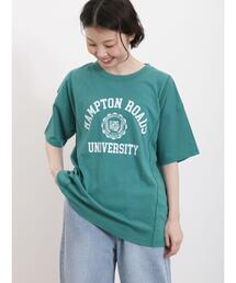 Samansa Mos2 | 【汗染み防止】カレッジプリントTシャツ(Tシャツ/カットソー)