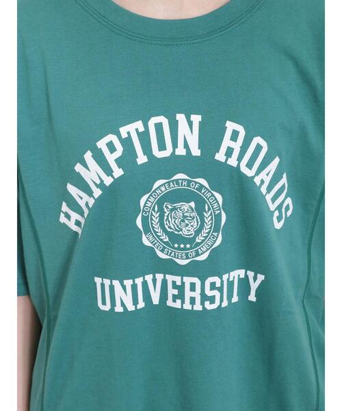 Samansa Mos2（サマンサ モスモス）の「【汗染み防止】カレッジプリントTシャツ（Tシャツ/カットソー・レディース・オフホワイト/ブルー/ネイビー/グリーン・F）」の20枚目の写真