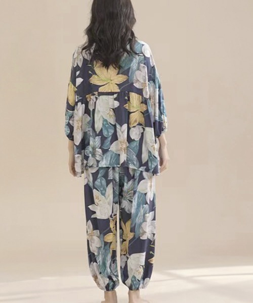 Miniministore（ミニミニストア）の「総柄パジャマ レディースルームウェア春夏（ルームウェア/パジャマ・レディース・ピンク/ベージュ/チェック/ブルー/ライトイエロー/ライトブルー/マルチ・FREE）」の10枚目の写真