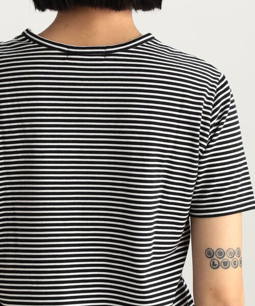 セール】ボーダー ハーフスリーブカットソー（Tシャツ